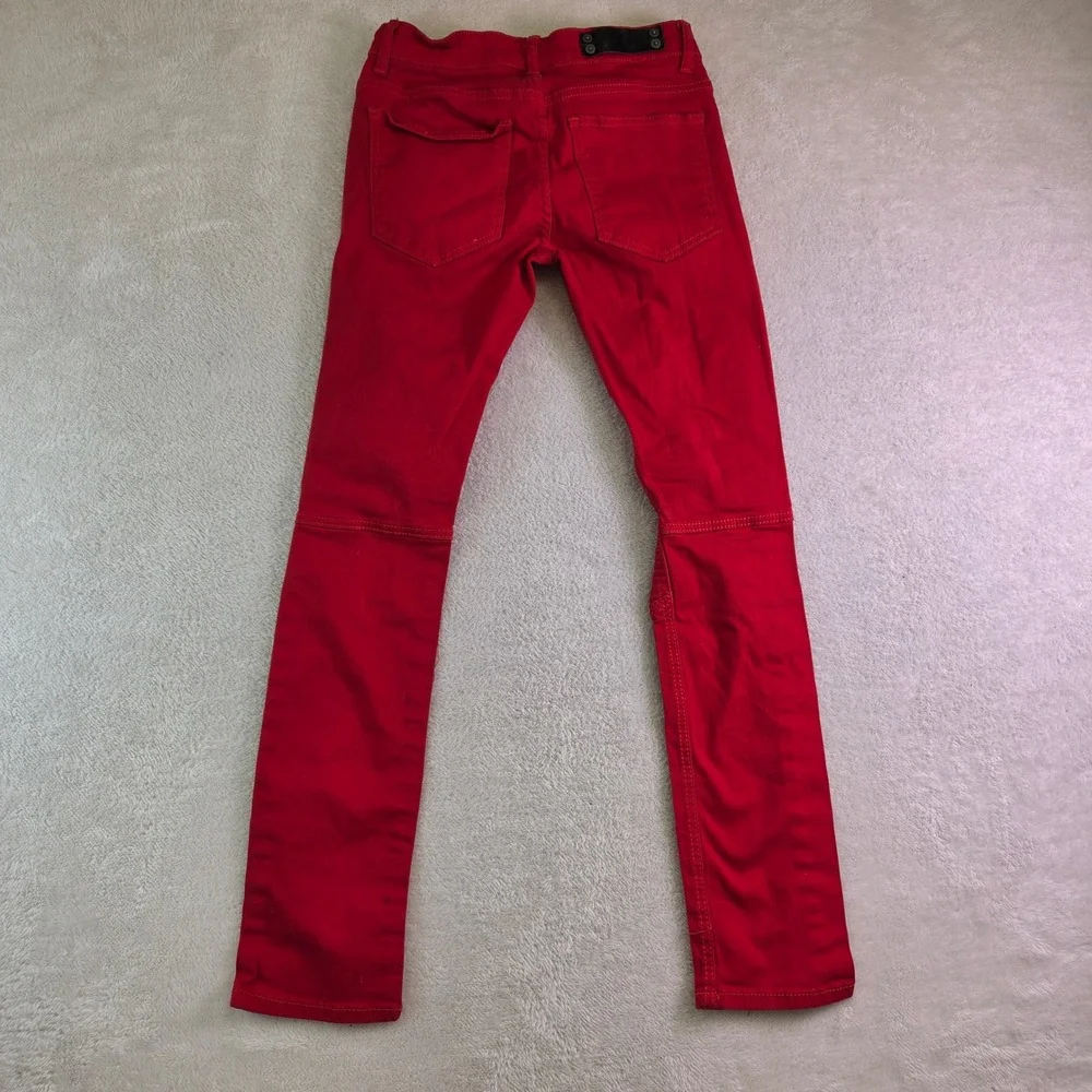 Spark Premium Denim Mens Distressed Moto Skinny Jeans 30x32 Ripped Biker Pants